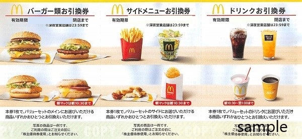 チケットマクドナルド　株主優待