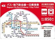 バス 地下鉄全線一日乗車券 名古屋市 郵送買取 名古屋の金券ショップならチケットセンター
