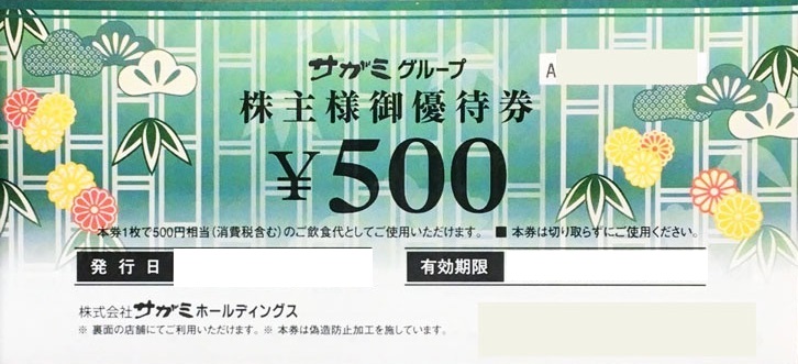 サガミ　500円⇒440円